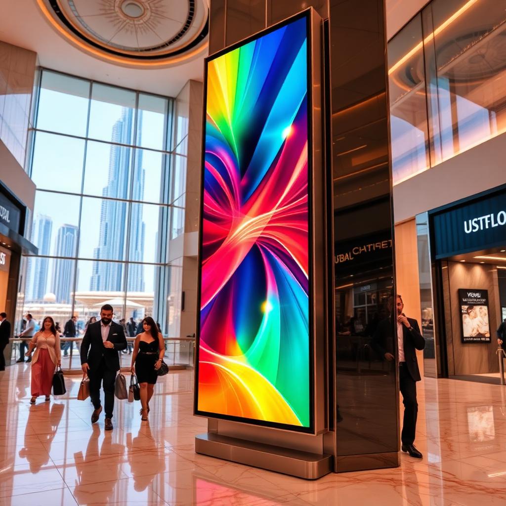 Digital signage screen in Downtown Dubai, UAE